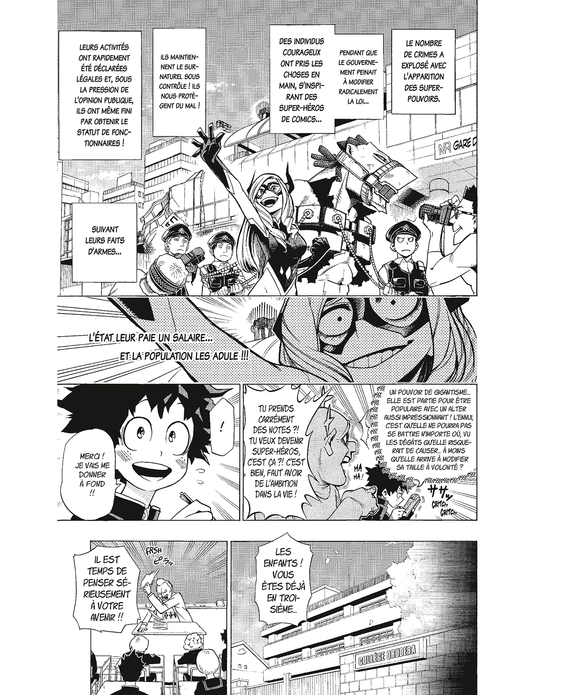 Feuilletez le tome 1 en édition grand format collector de My hero academia